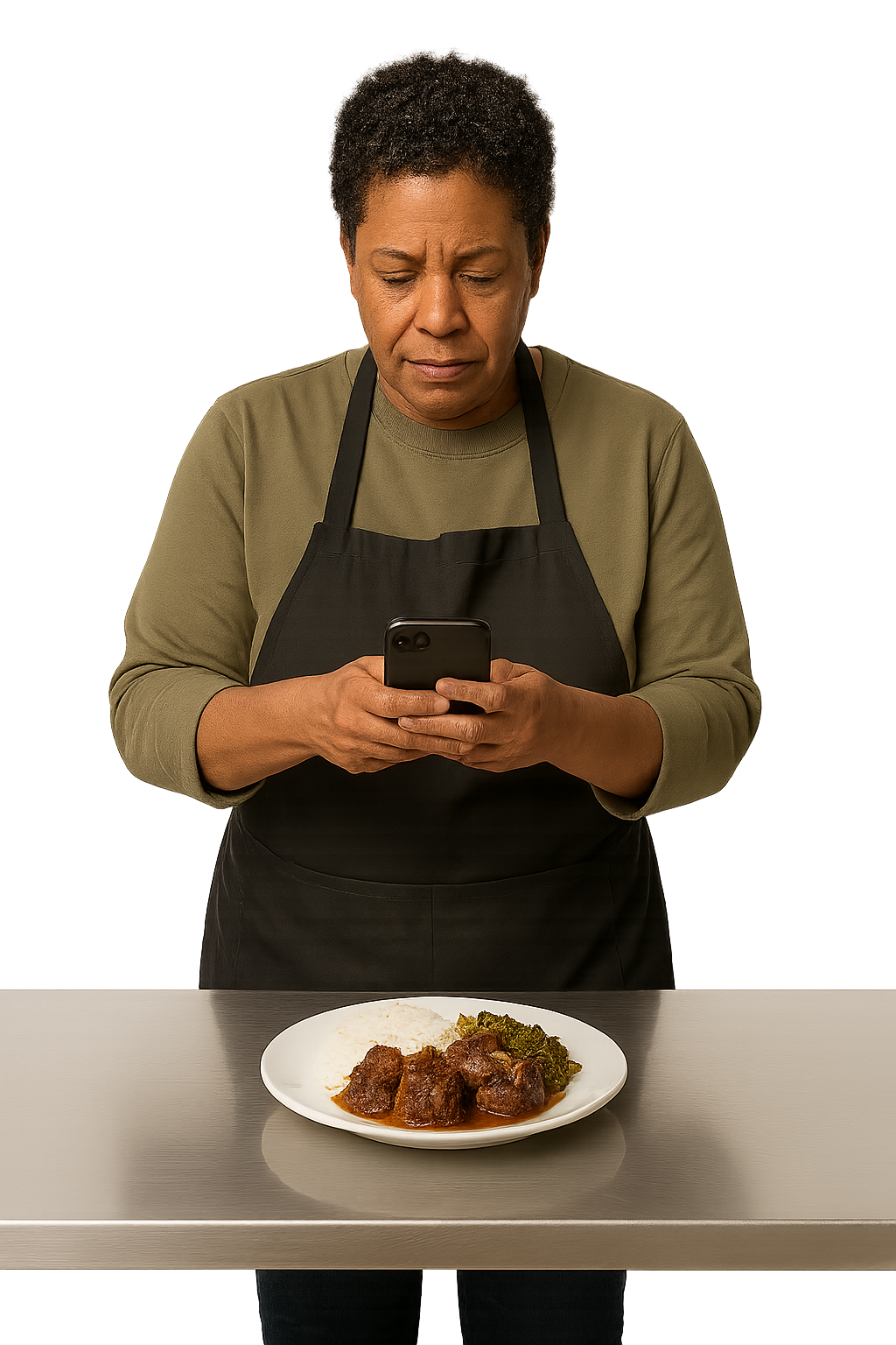 Chef taking photo of food