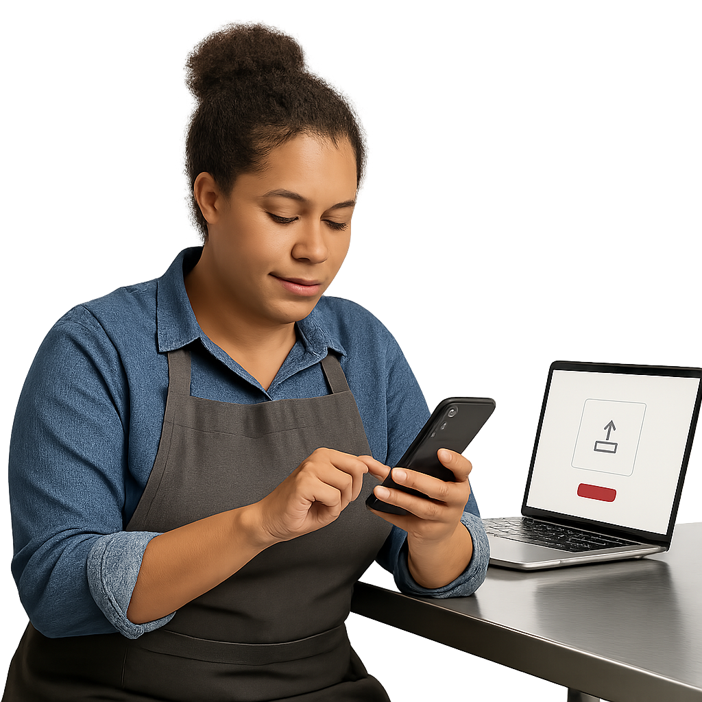 Uploading food photo to Platefix